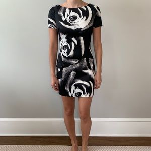 Black and White Floral Dress
